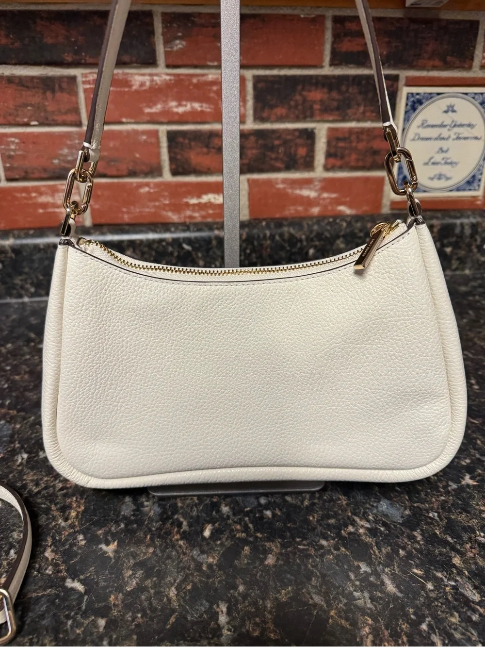Kate Spade Kayla Small Convertible Shoulder Crossbody Bag Meringue Pebbled